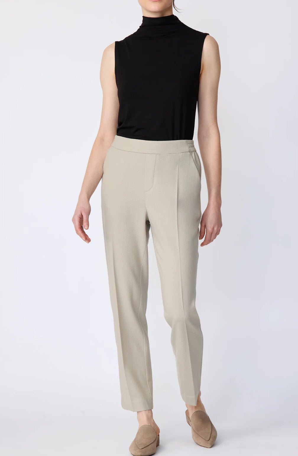 Felted Wool Martine Pant - Mink - harris boulevard