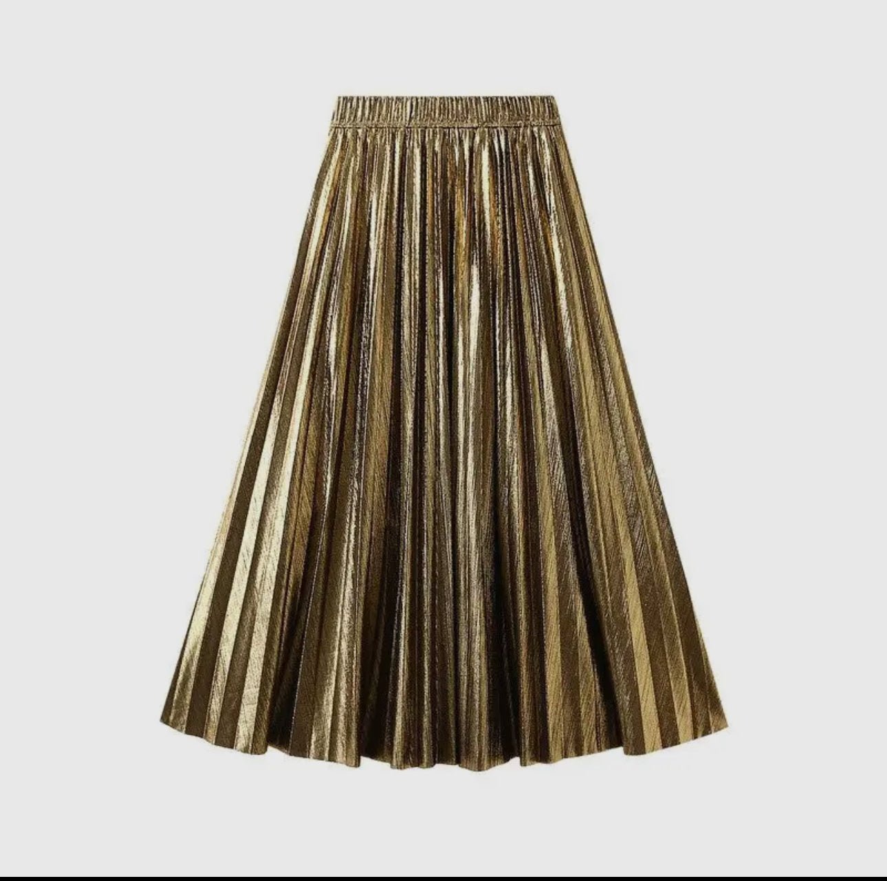 Gold Pleated Skirt - harris boulevard