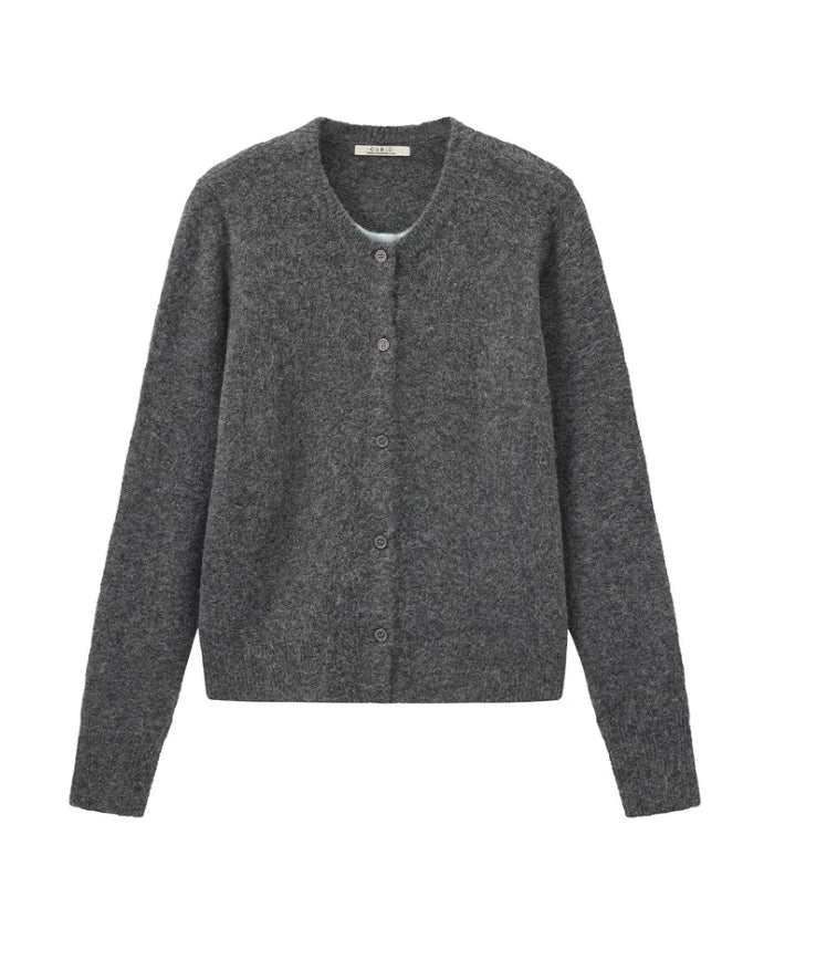 Grey Layered Cardigan - harris boulevard