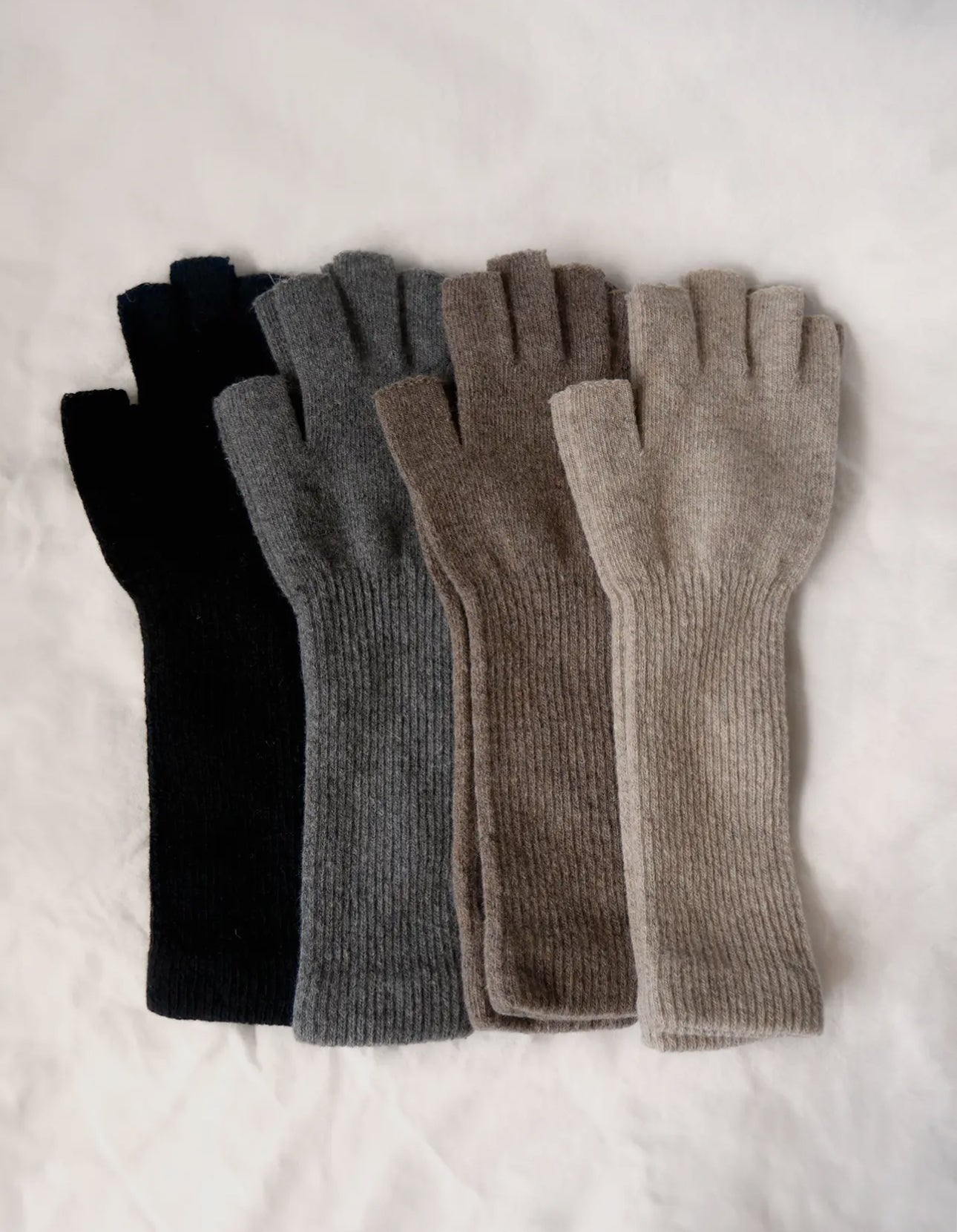 Long, Fingerless Wool Gloves - harris boulevard