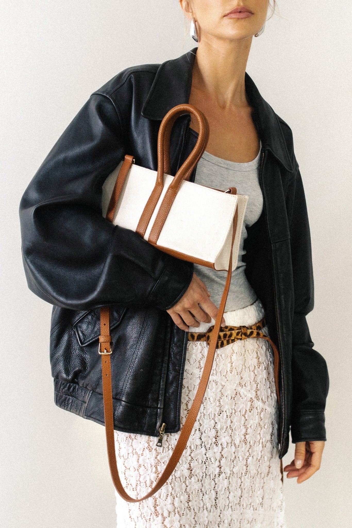 Mini Canvas Tote - Caramel - harris boulevard