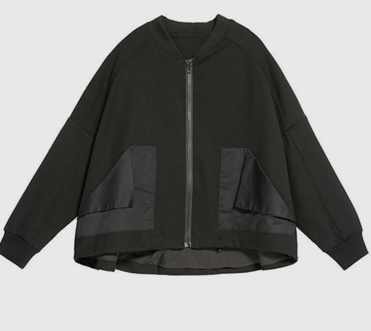 Zip Jacket with Ruffle - harris boulevard