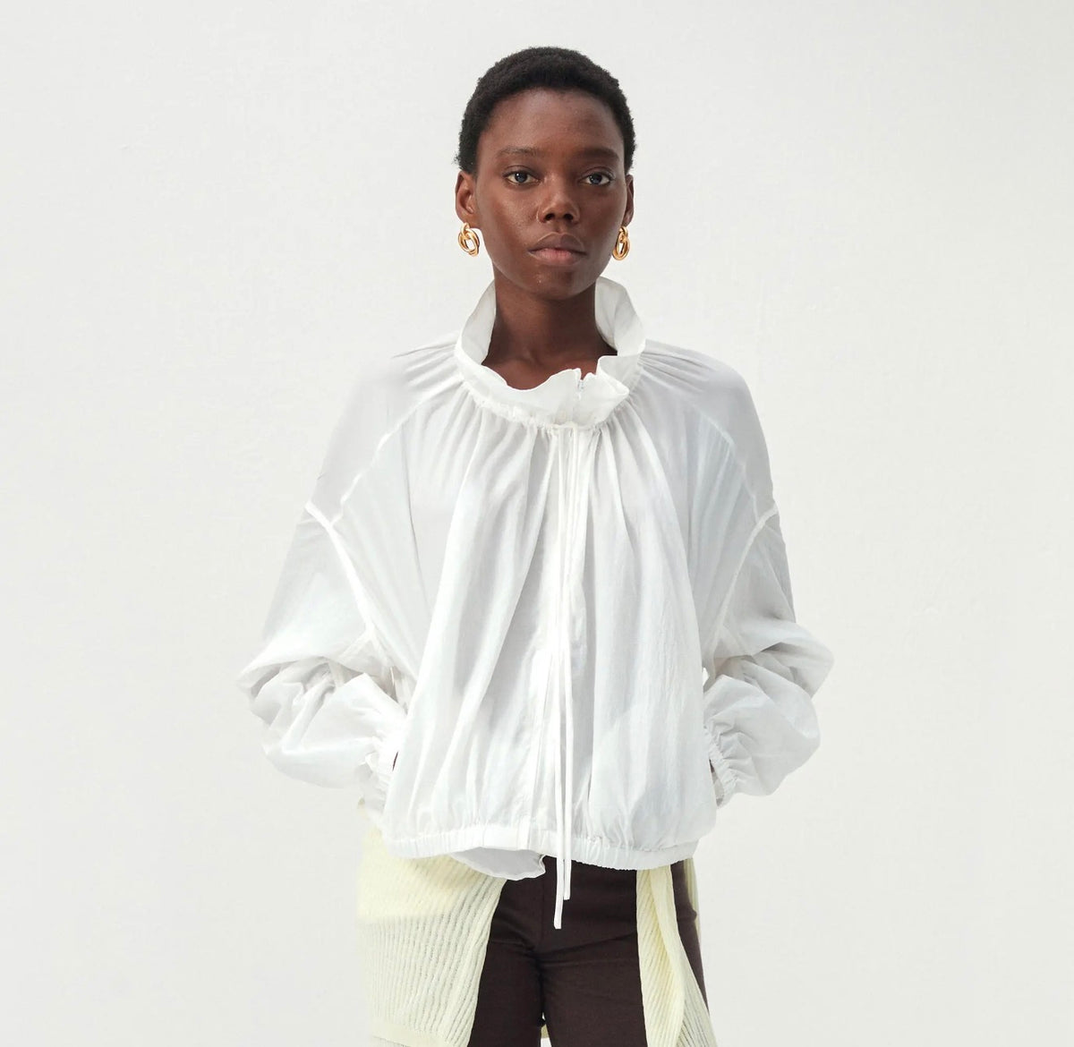 Sheer Zip-Front Jacket