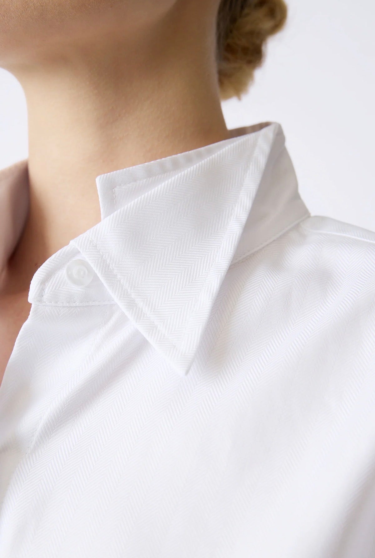 Double Collar Shirt - Herringbone