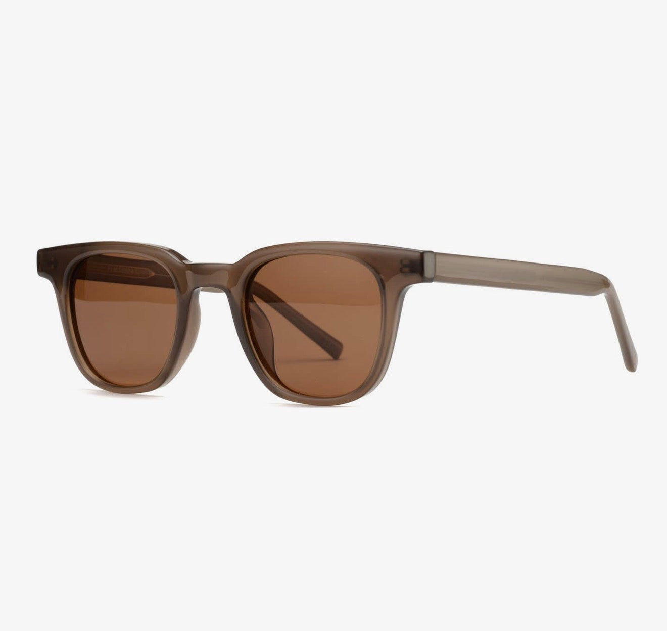 Rhea Transparent Matte Brown Sunglasses