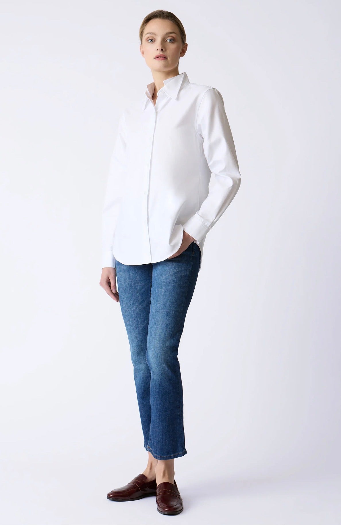 Double Collar Shirt - Herringbone