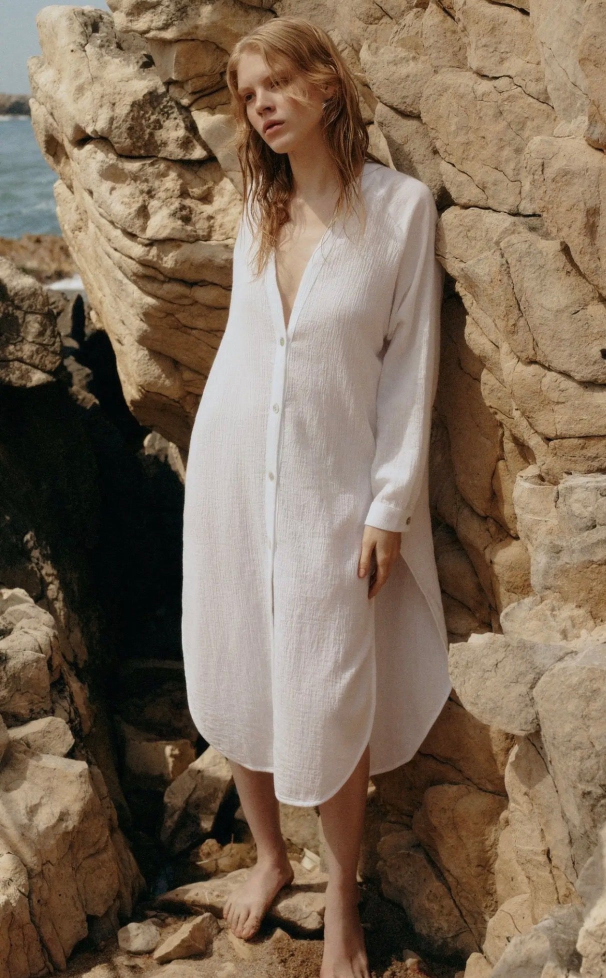 Turkish Cotton Shirt Dress