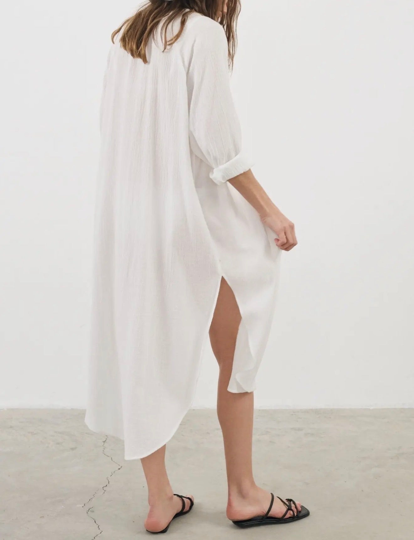 Turkish Cotton Shirt Dress