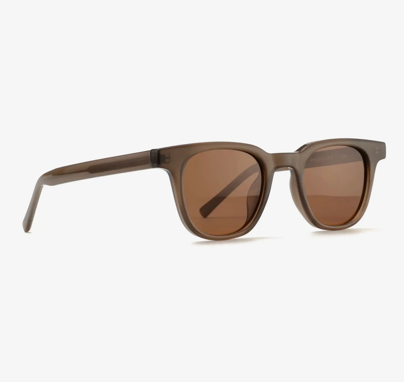Rhea Transparent Matte Brown Sunglasses