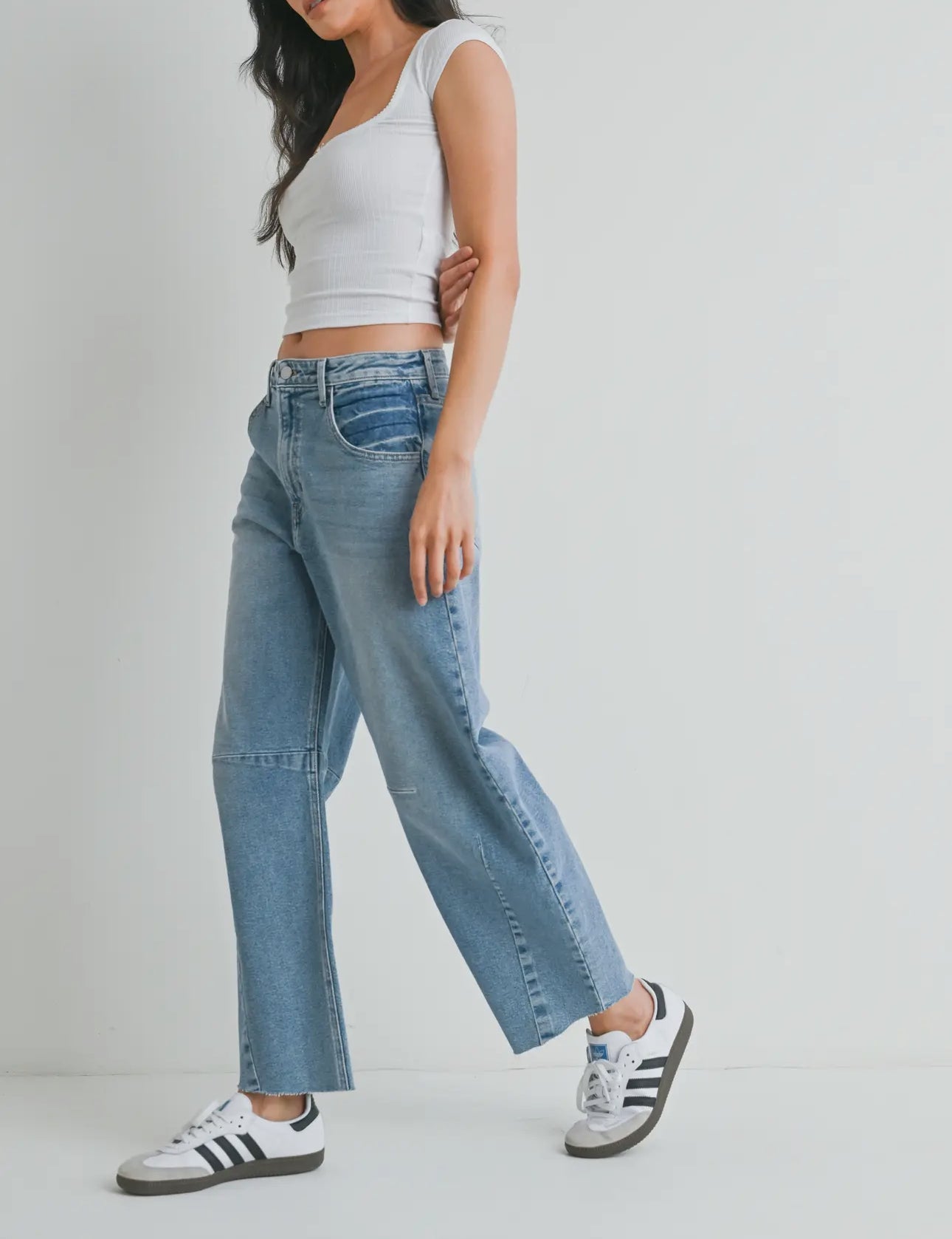 Barrel Jean - Light Blue - harris boulevard