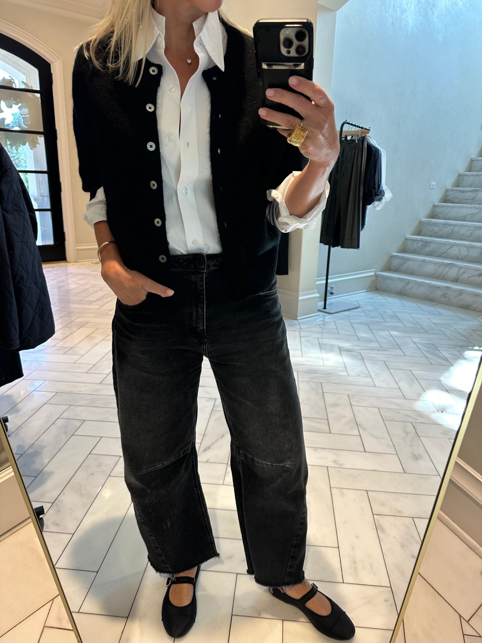 Black Cashmere Cardigan - harris boulevard