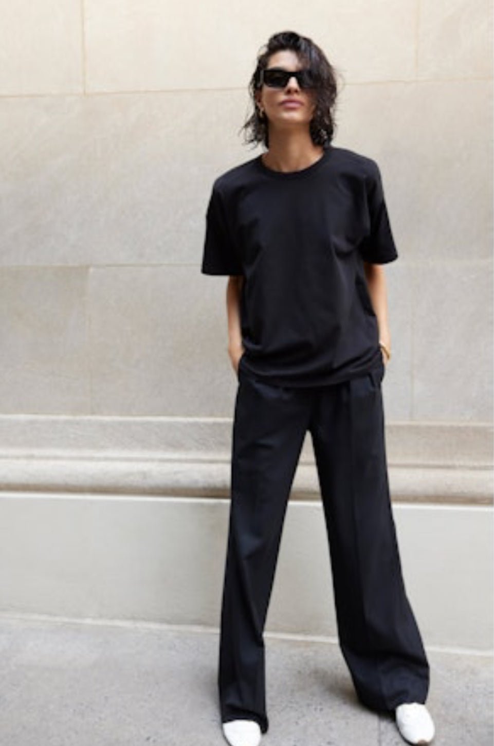 Black Oversized Tee by Sold Out - harris boulevard