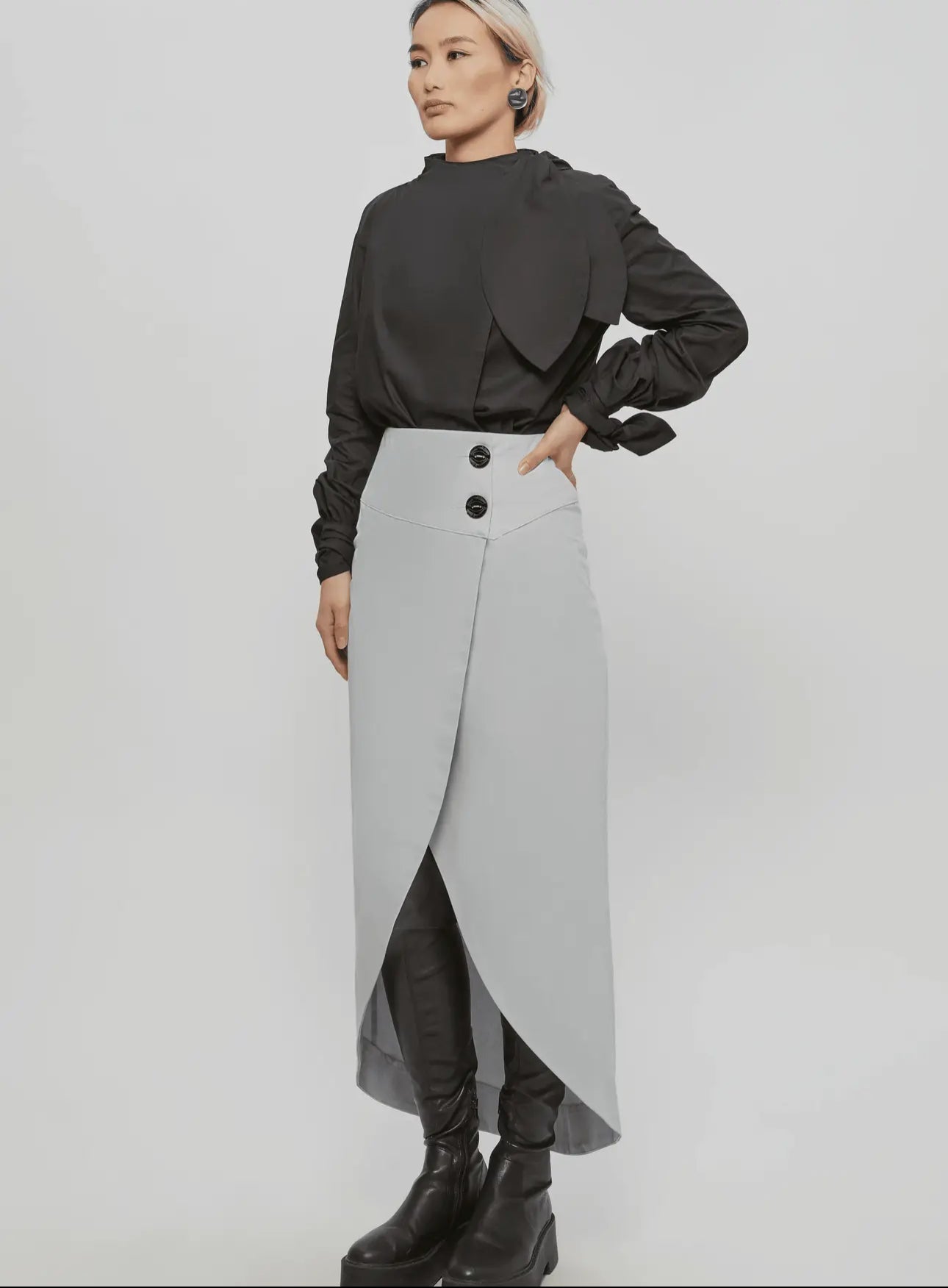 Bow Shirt - Black - harris boulevard