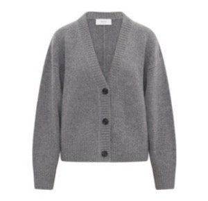 Cashmere Cardigan - Charcoal - harris boulevard