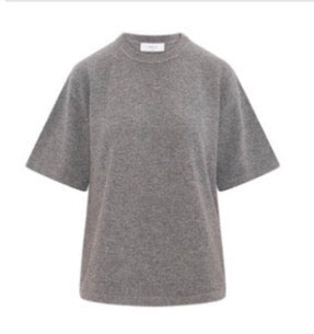 Cashmere Oversized Tee - Gray - harris boulevard