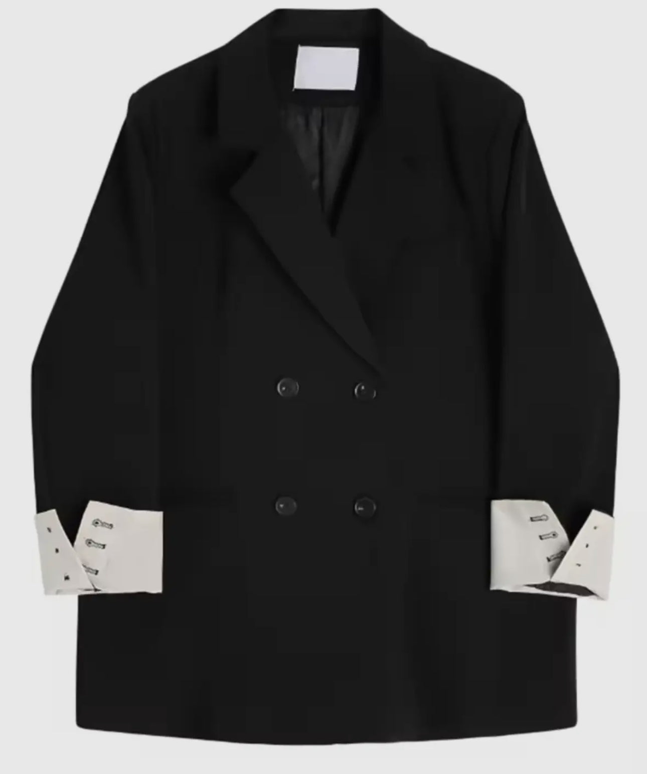 Contrast Cuff Blazer - Pre Order August - harris boulevard