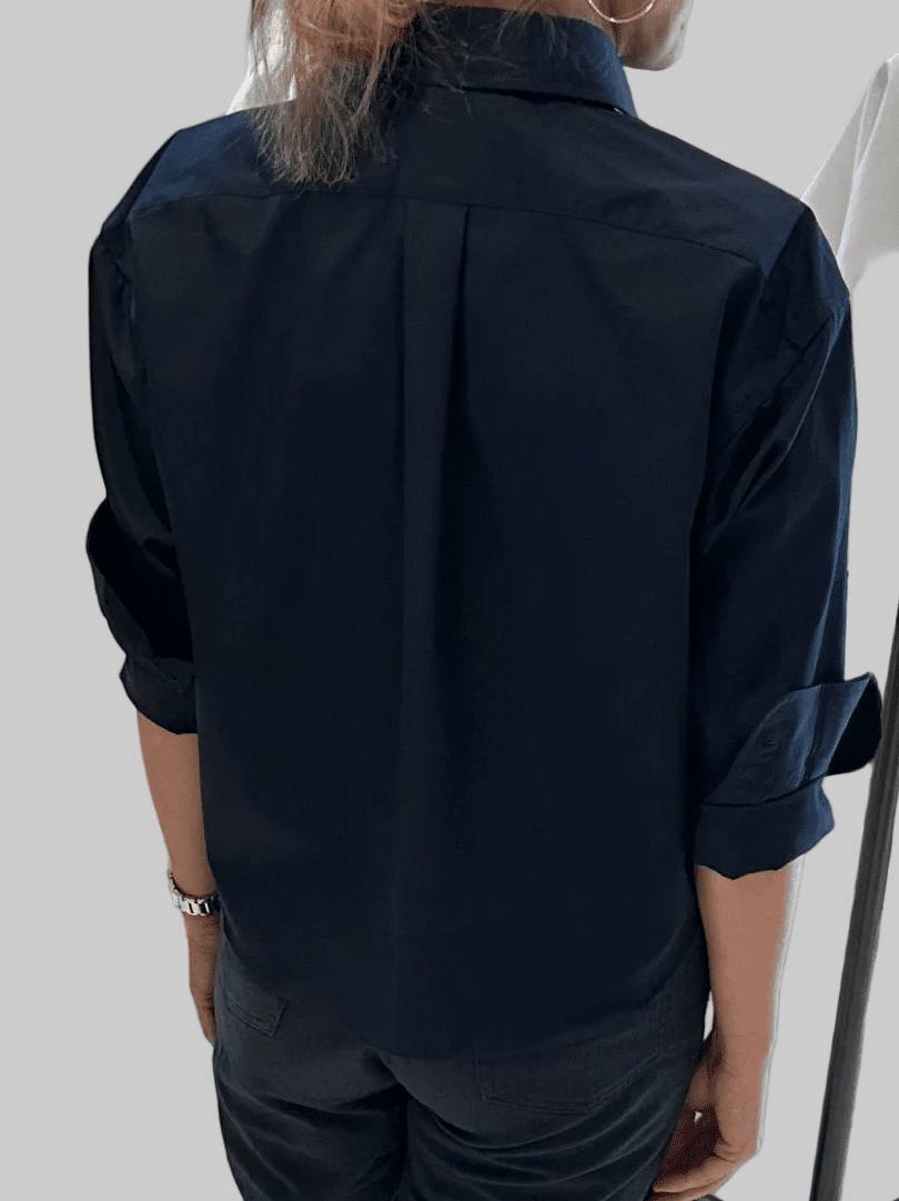 Cropped Boyfriend Shirt - harris boulevard