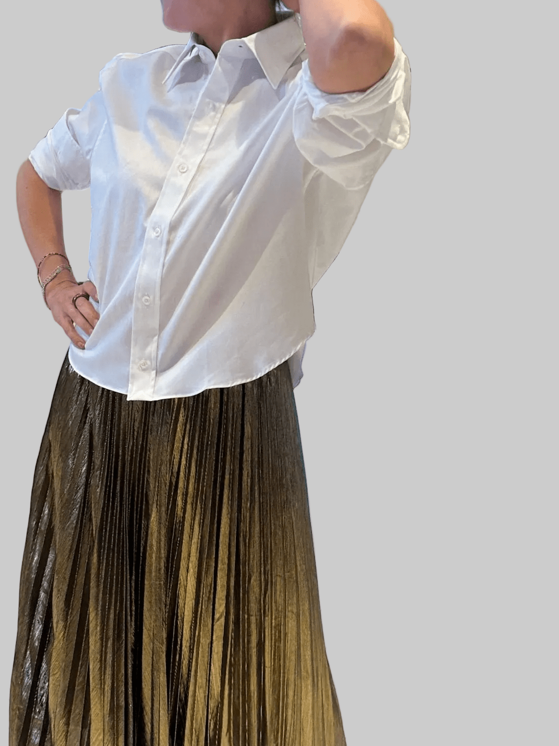 Cropped Boyfriend Shirt - harris boulevard