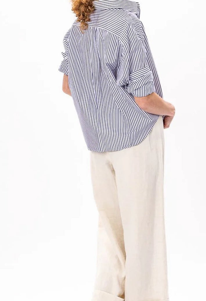 Cropped Boyfriend Shirt - harris boulevard