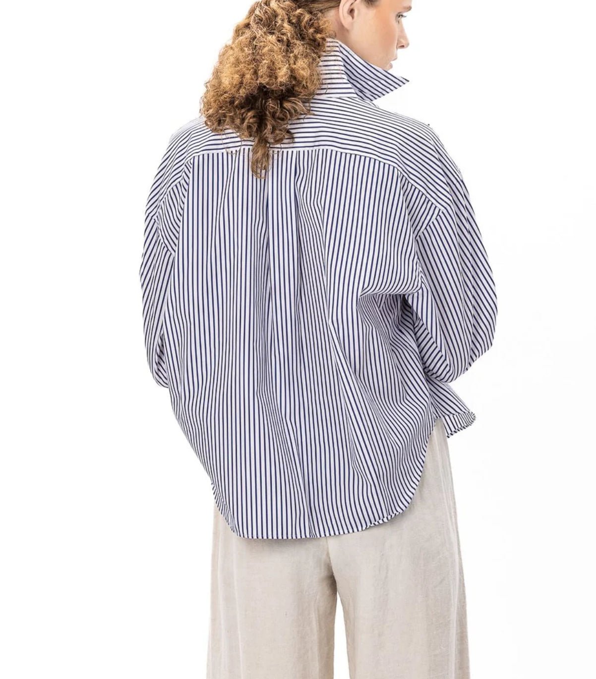 Cropped Boyfriend Shirt - harris boulevard