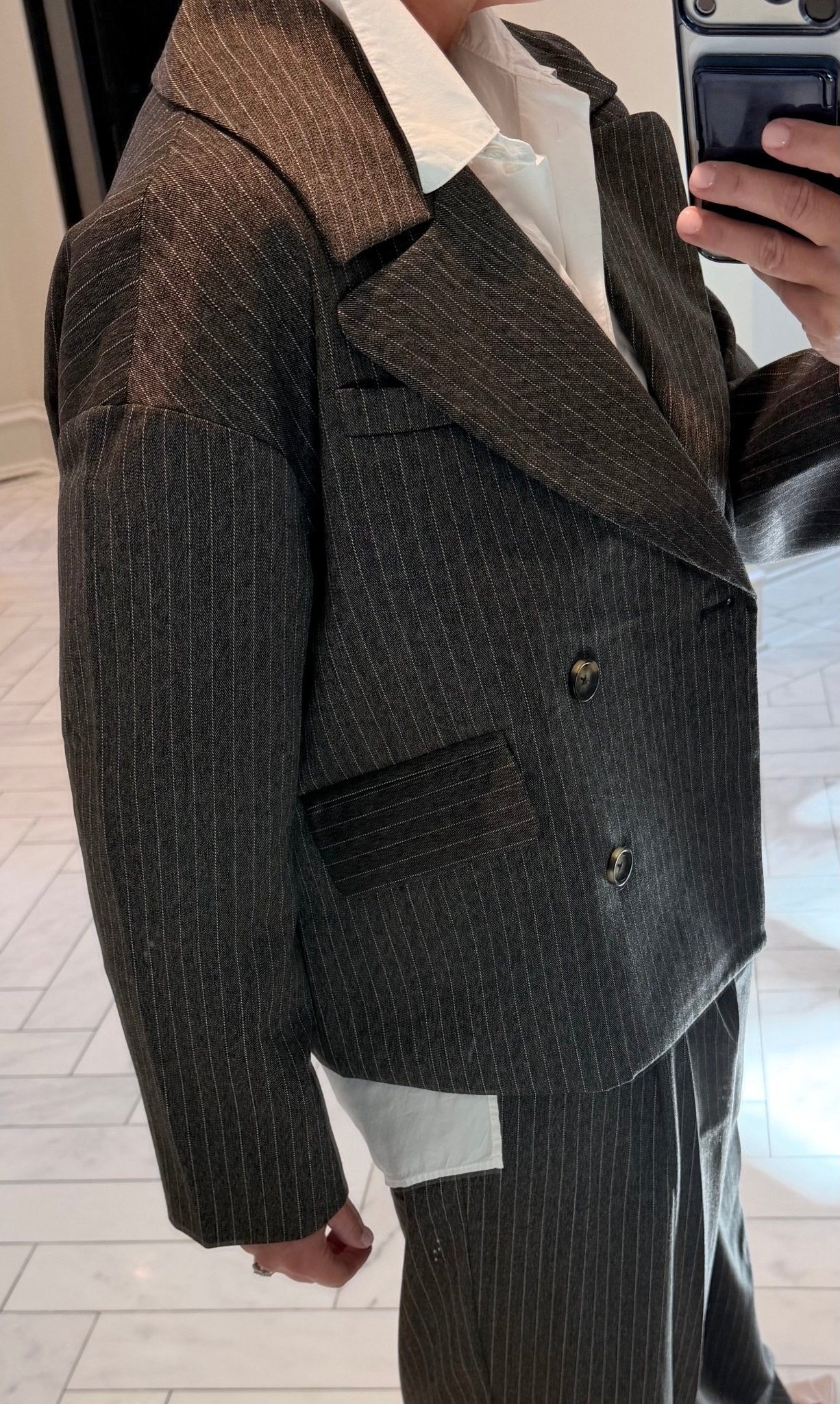 Diplo Pinstripe Blazer - harris boulevard