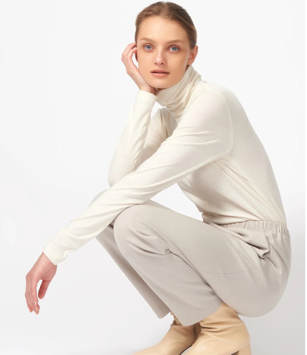 Felted Jersey Jogger - Mink - harris boulevard