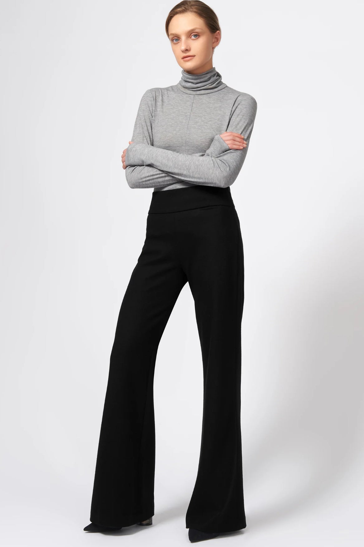 Felted Jersey Wide Leg Pant - harris boulevard