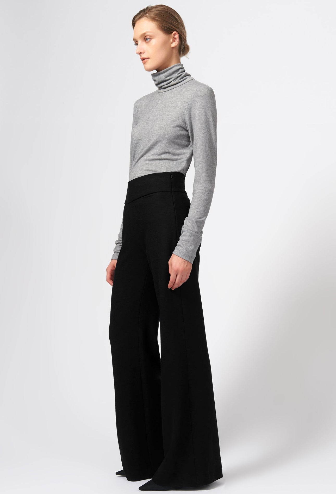 Felted Jersey Wide Leg Pant - harris boulevard