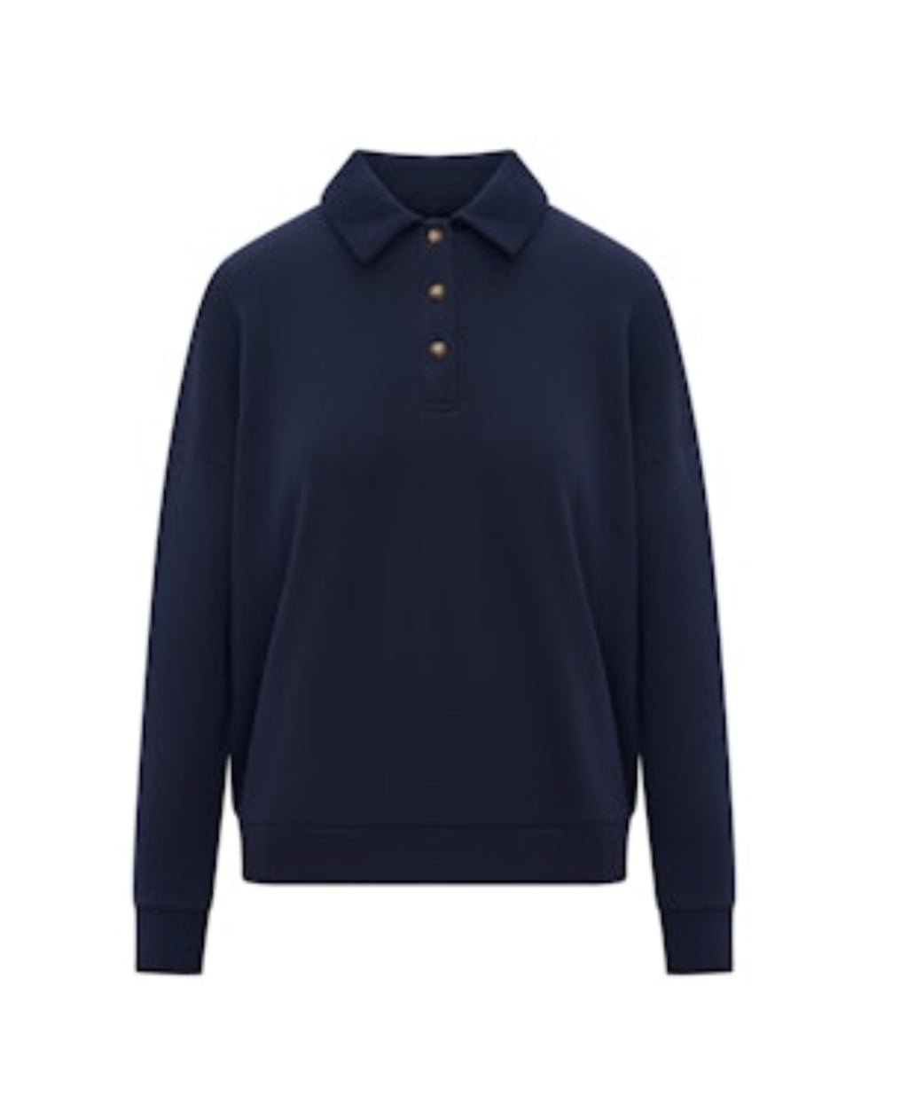 French Terry Polo Sweatshirt - harris boulevard