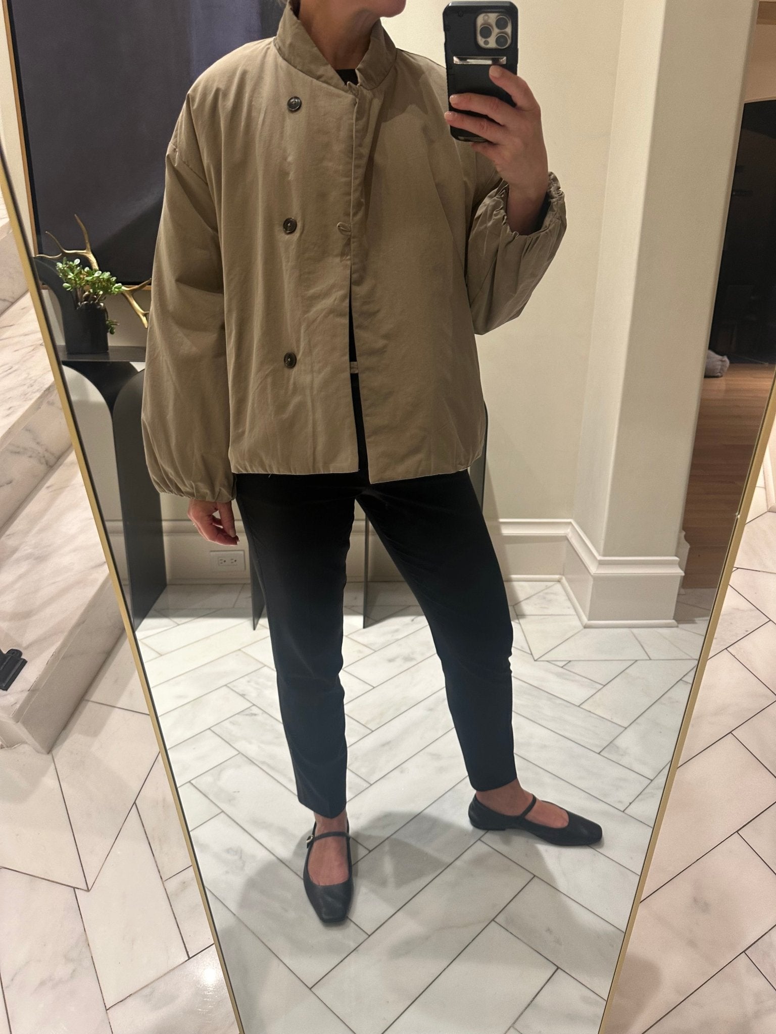 Khaki Oversized Jacket - harris boulevard