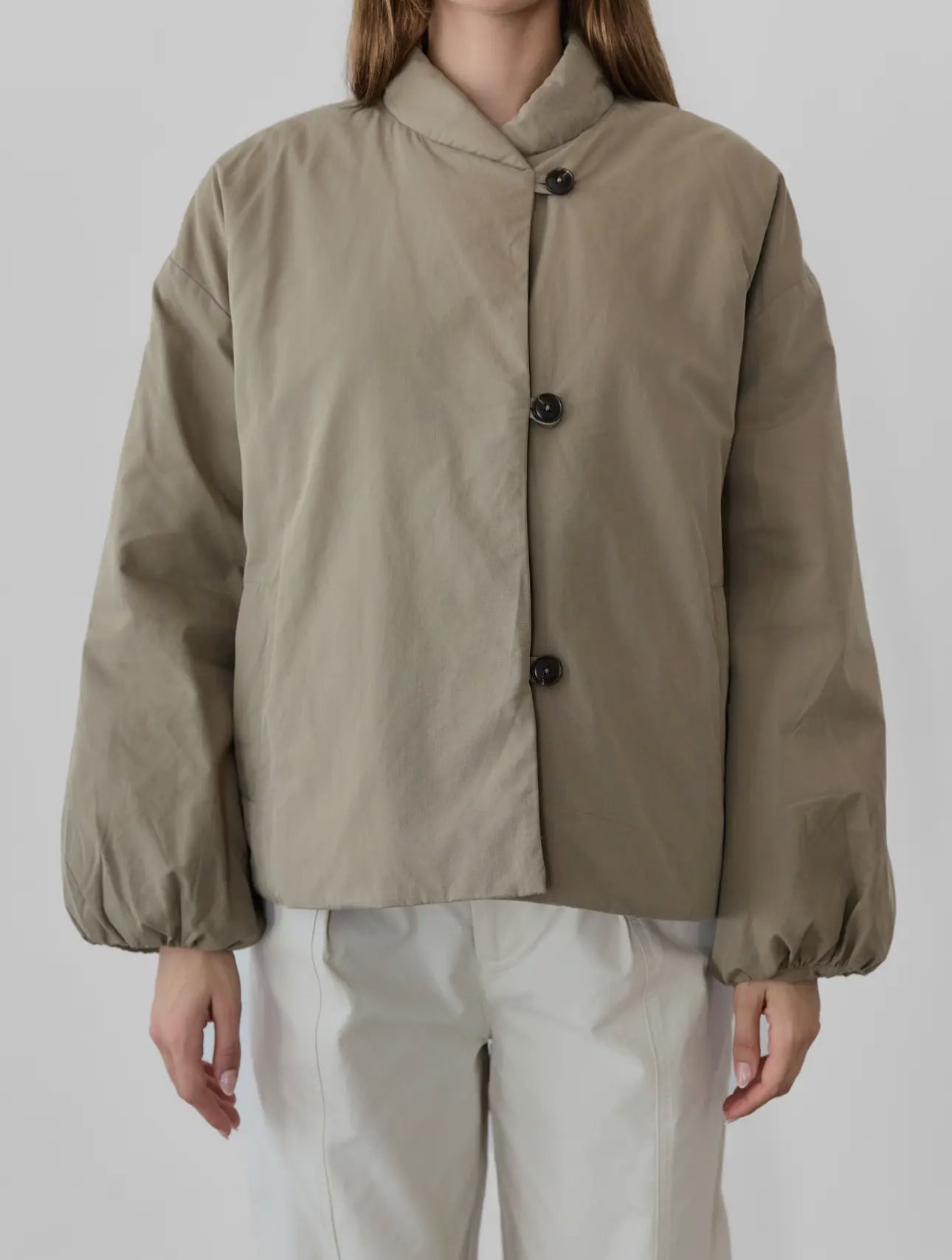 Khaki Oversized Jacket - Harris Boulevard