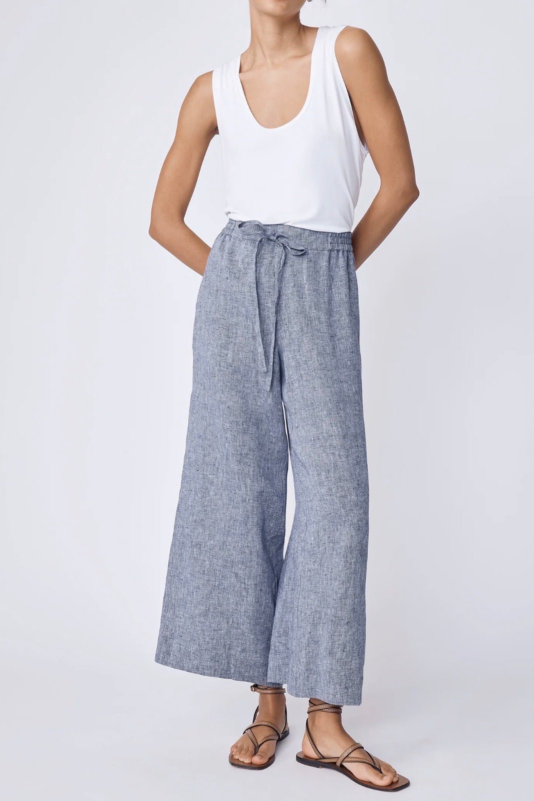 Linen Celeste Pant (Pre Order) - harris boulevard