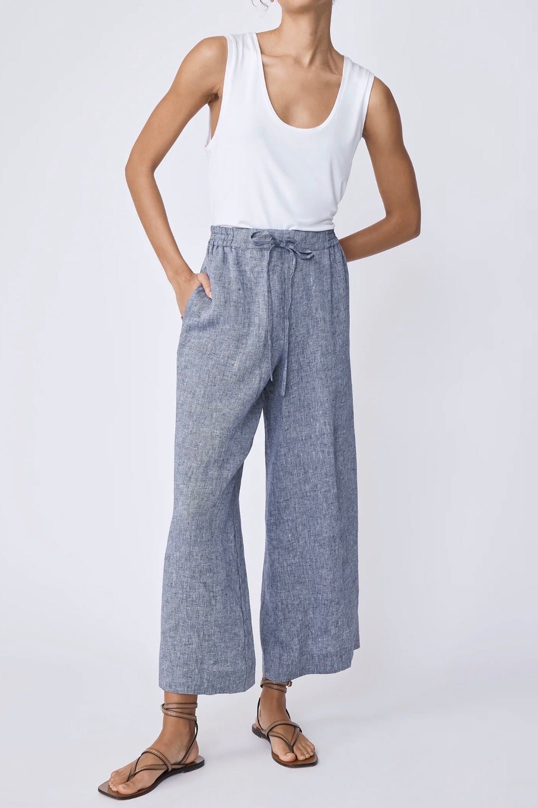 Linen Celeste Pant (Pre Order) - harris boulevard