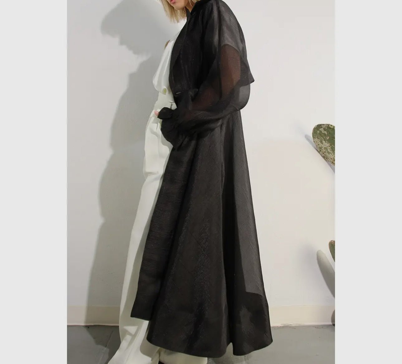 Metallic Organza Coat - harris boulevard