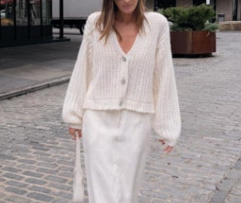 Navy Mohair Luxe Cardigan - harris boulevard