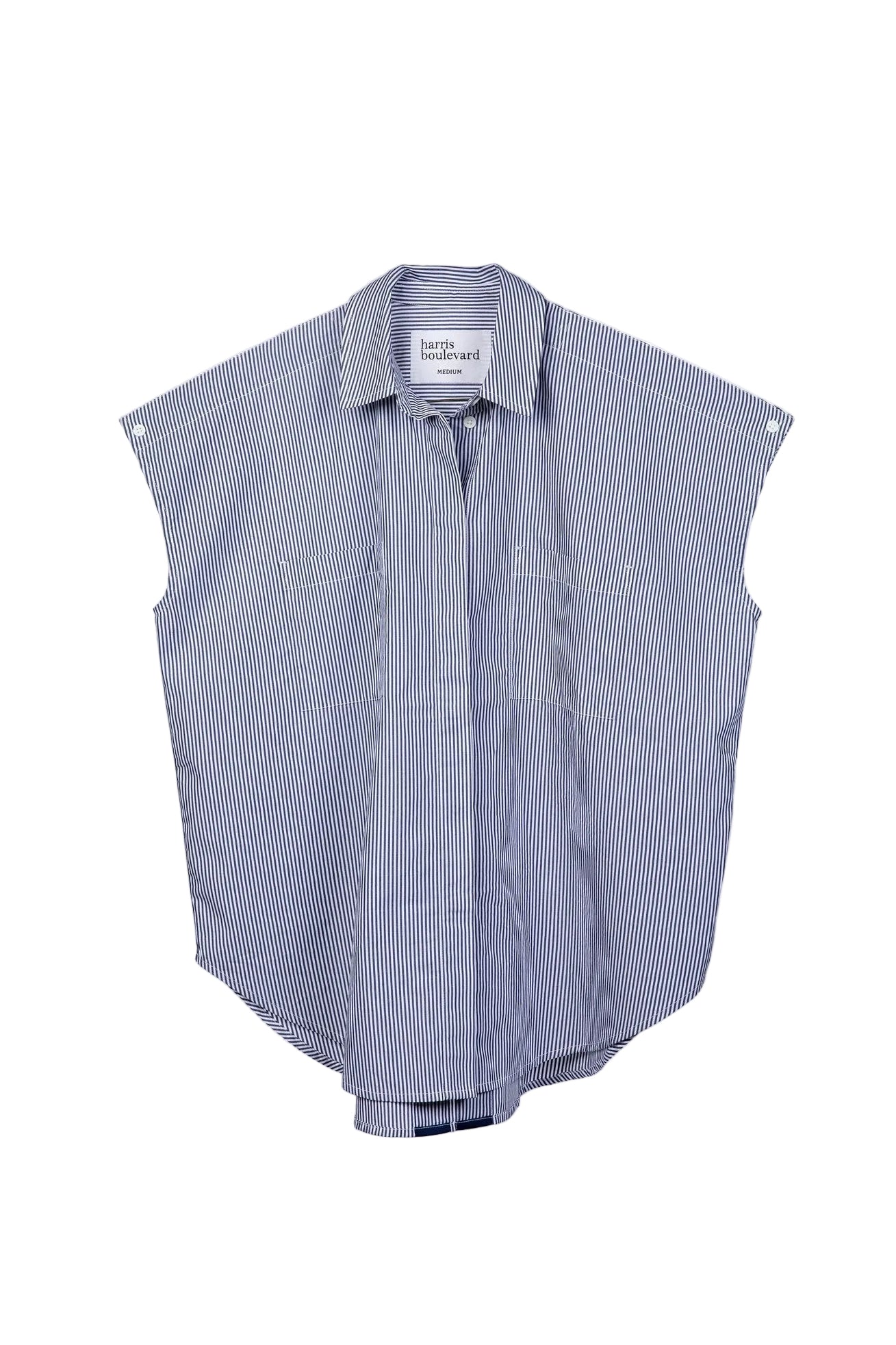 Navy Stripe HB Woven - harris boulevard