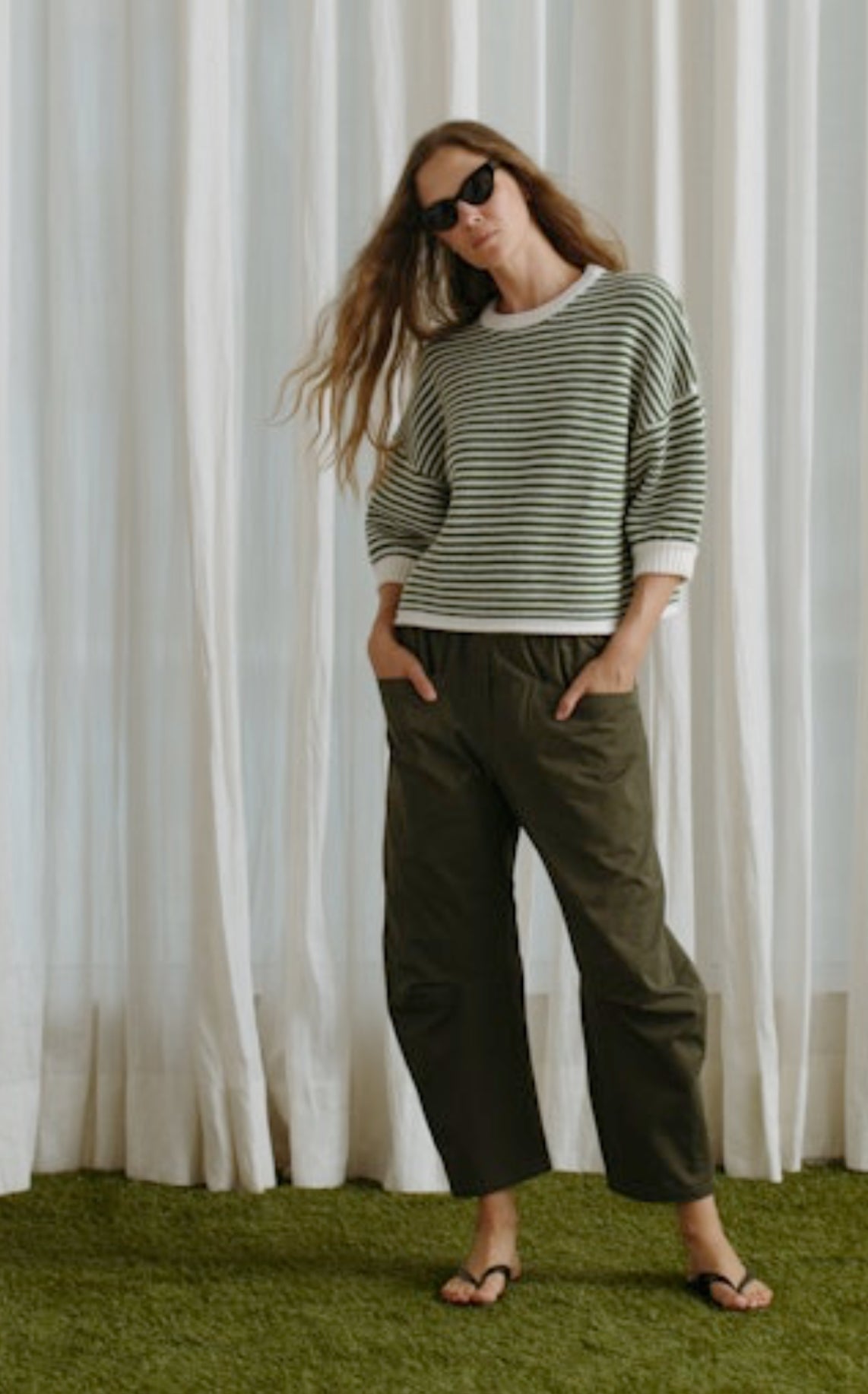 Olive Travis Pant - harris boulevard