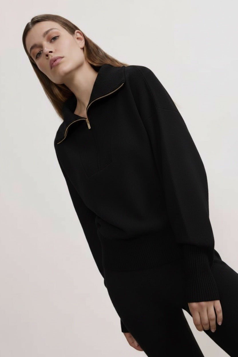 Olly Half Zip Sweater (More colors) - harris boulevard