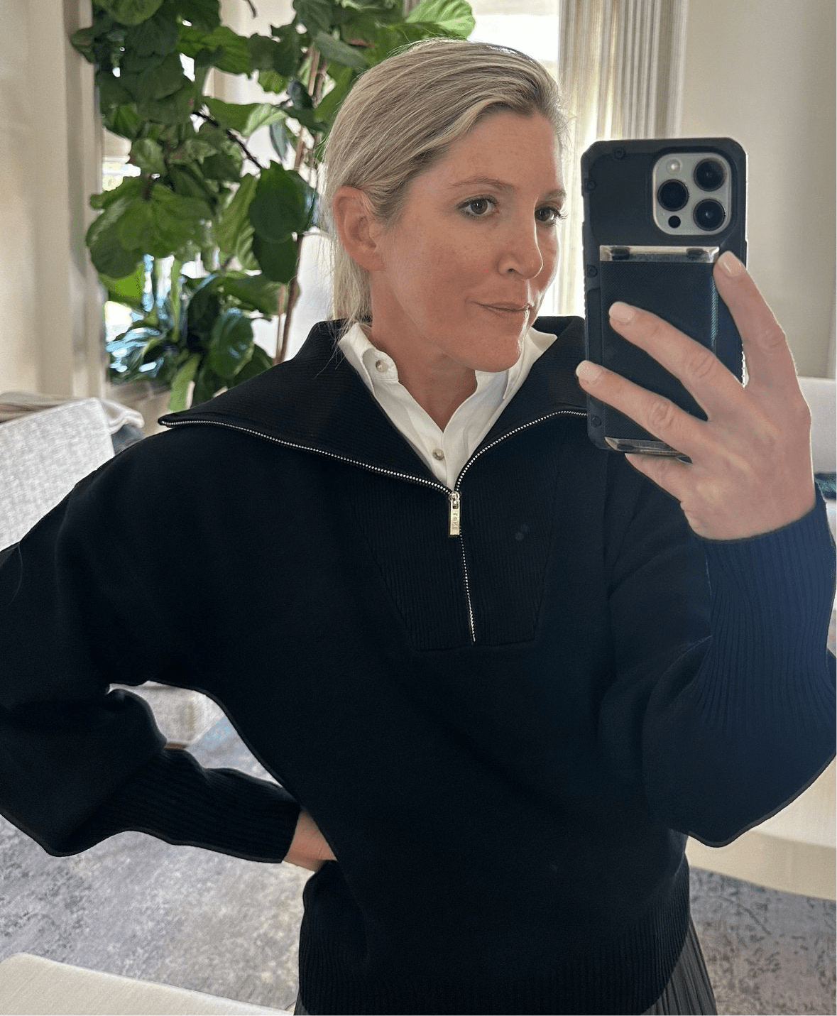 Olly Half Zip Sweater (More colors) - harris boulevard