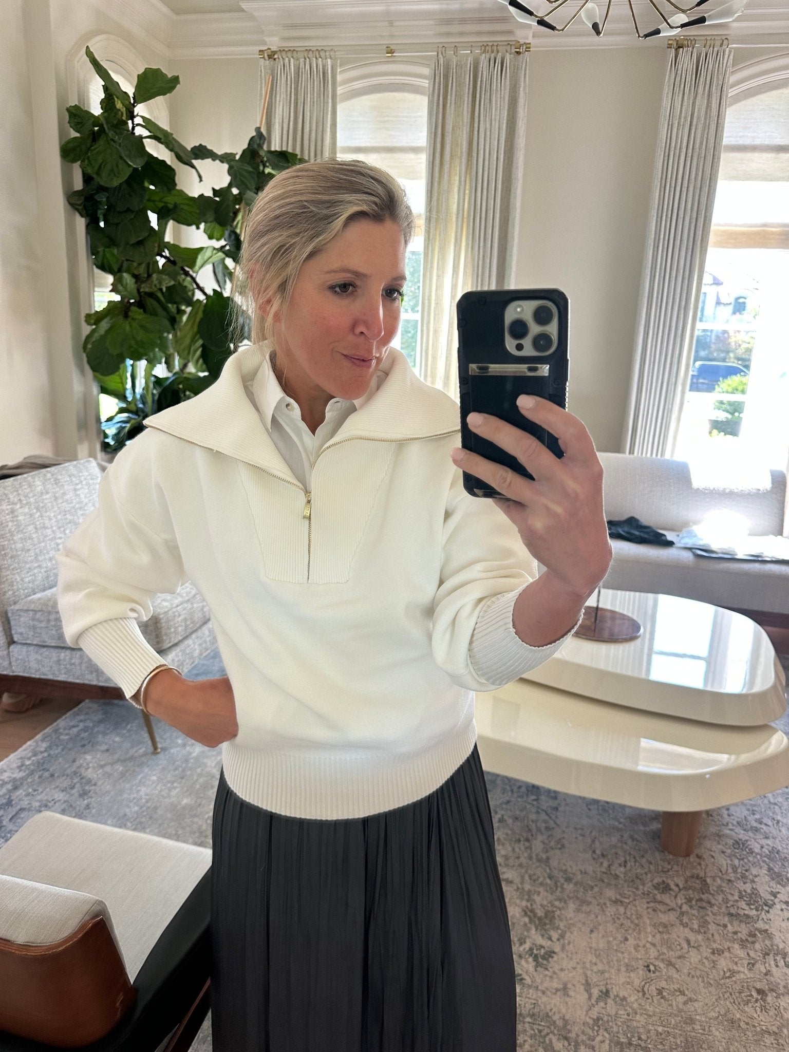 Olly Half Zip Sweater (More colors) - harris boulevard