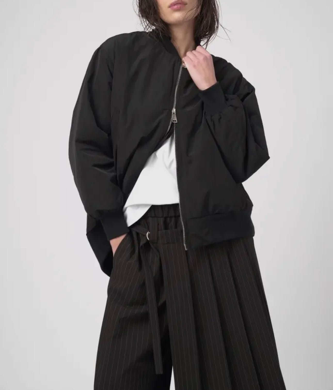 Oversized Bomber Jacket - harris boulevard