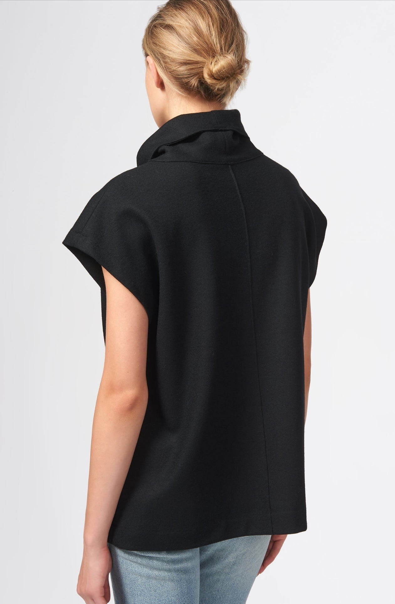 Raw Edged Seamed Turtleneck - harris boulevard