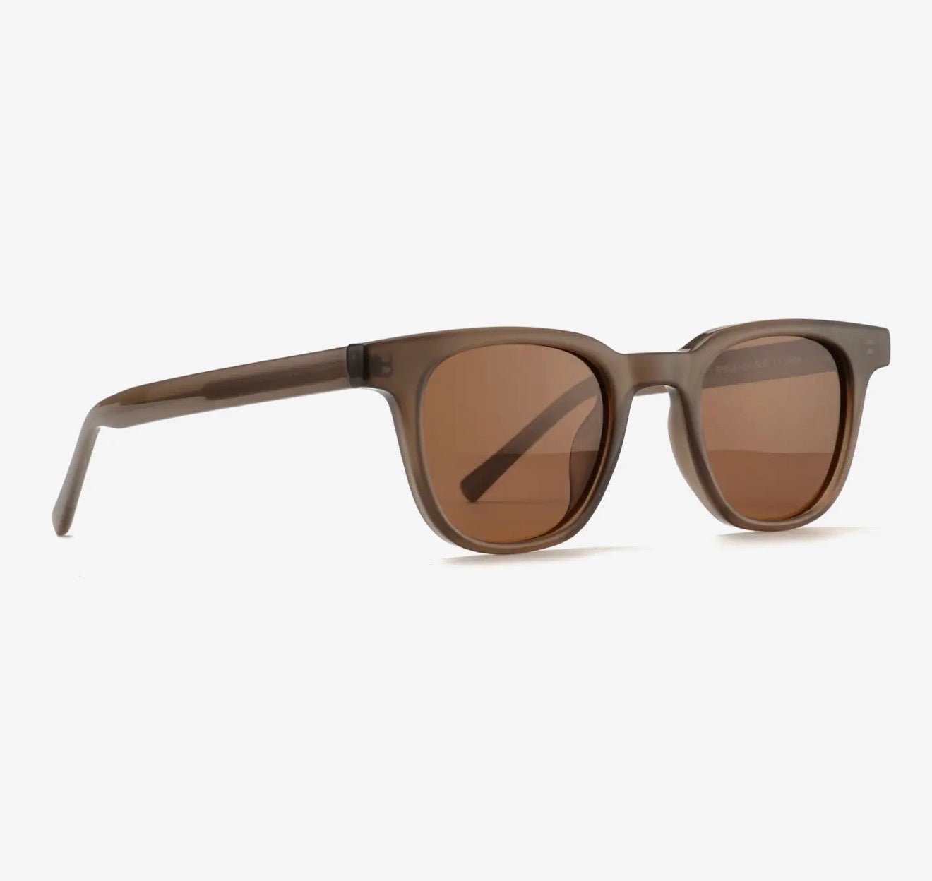 Rhea Transparent Matte Brown Sunglasses - harris boulevard