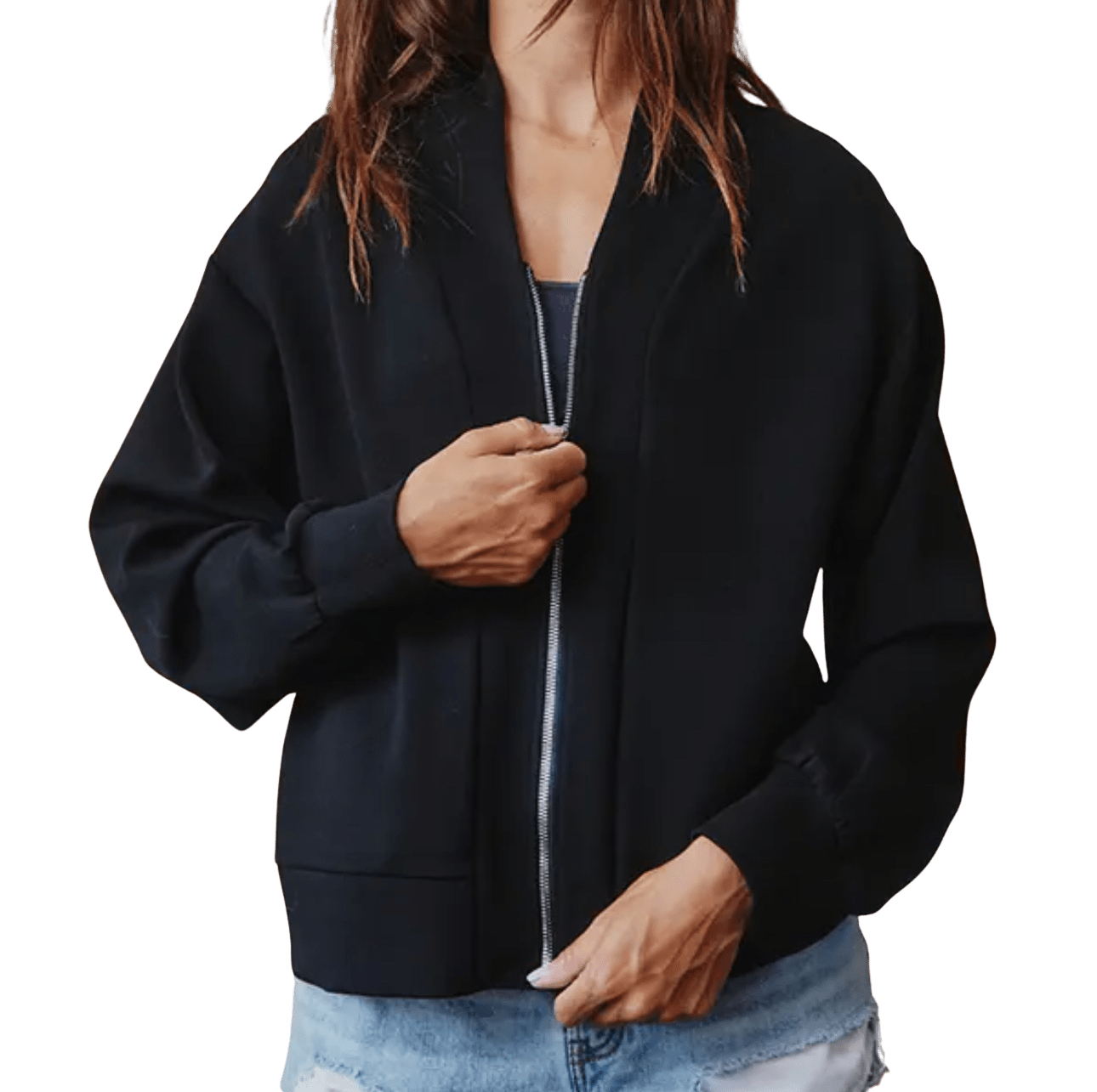 Scuba Zip Front Sweatshirt - harris boulevard