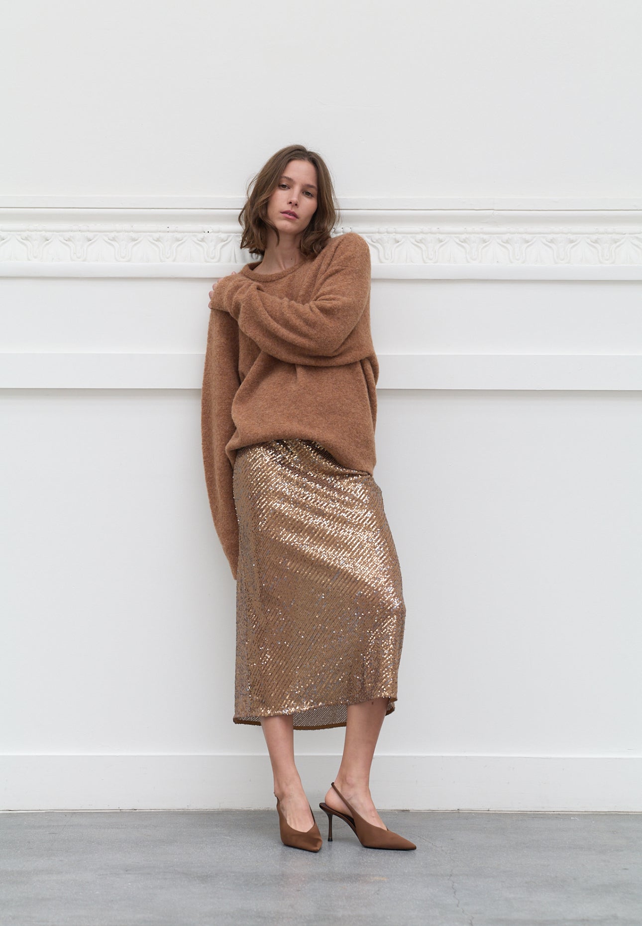 Sequin Bias Skirt - harris boulevard