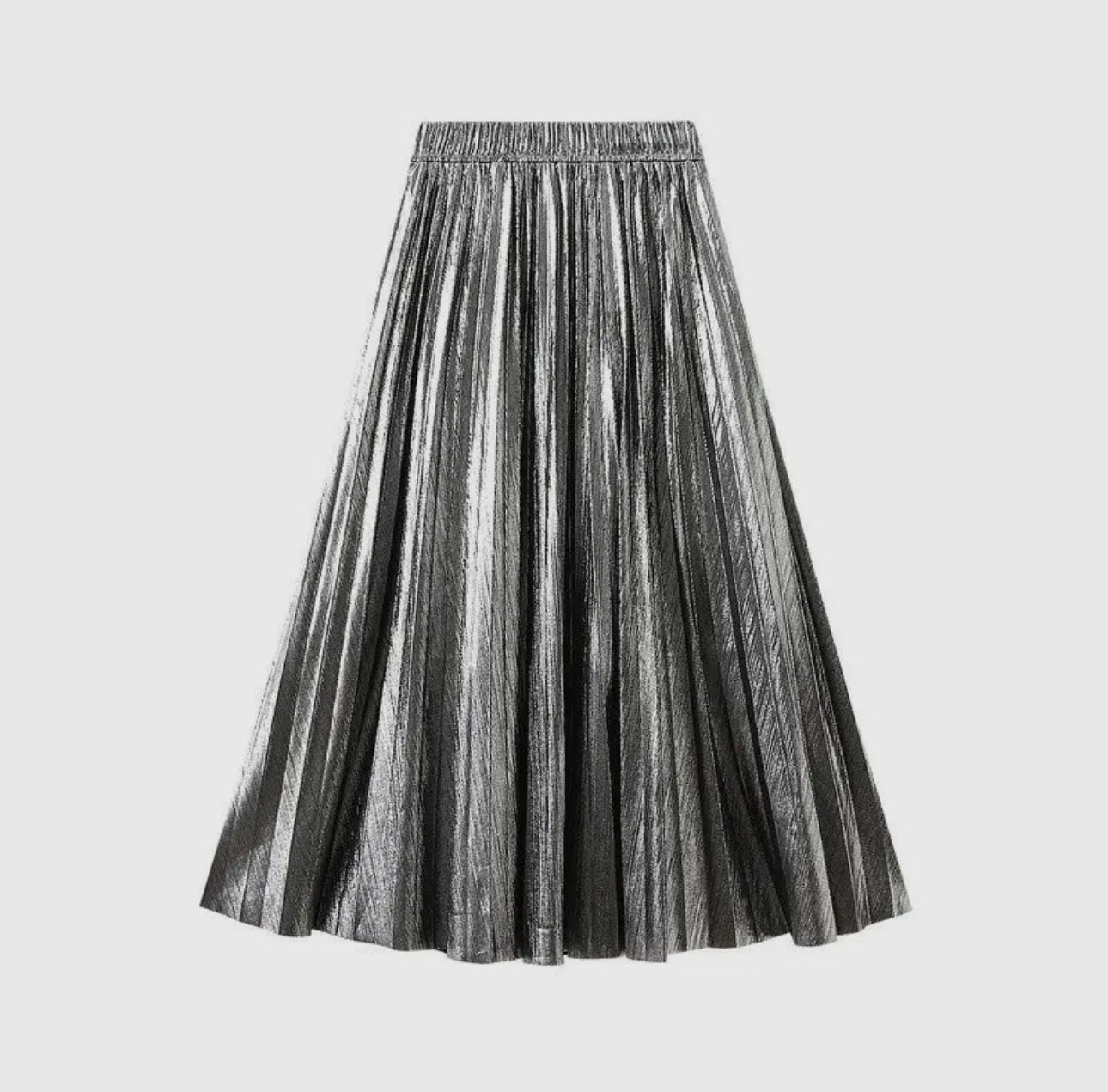 Silver Pleated Skirt (Arriving late Nov) - harris boulevard