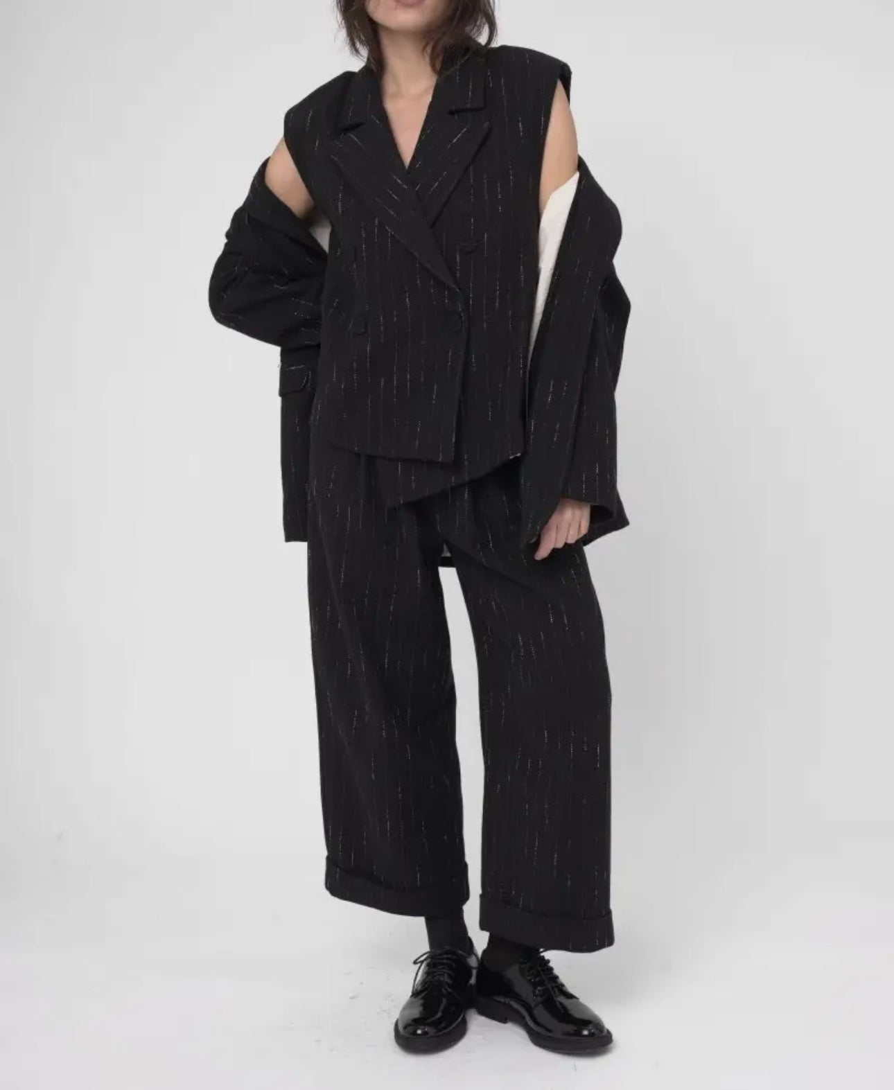 Striped Blazer - harris boulevard
