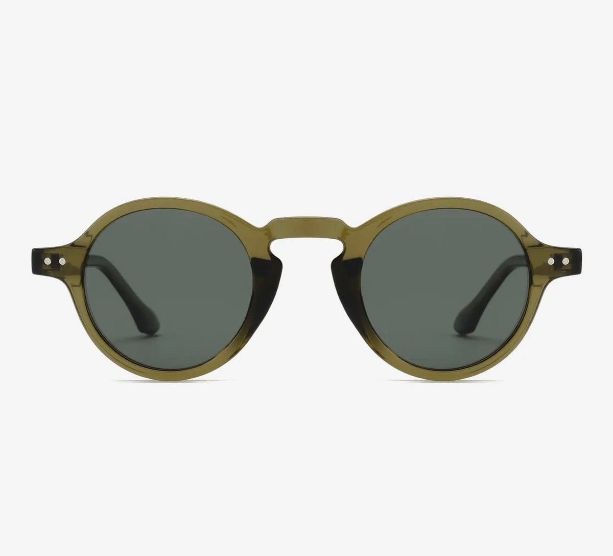 Tanner Transparent Olive Sunglasses - harris boulevard