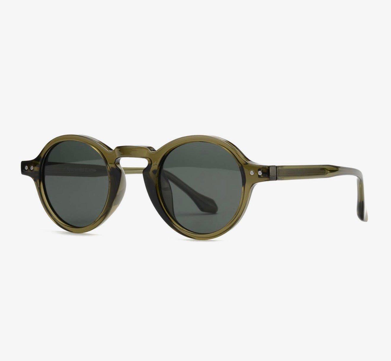 Tanner Transparent Olive Sunglasses - harris boulevard