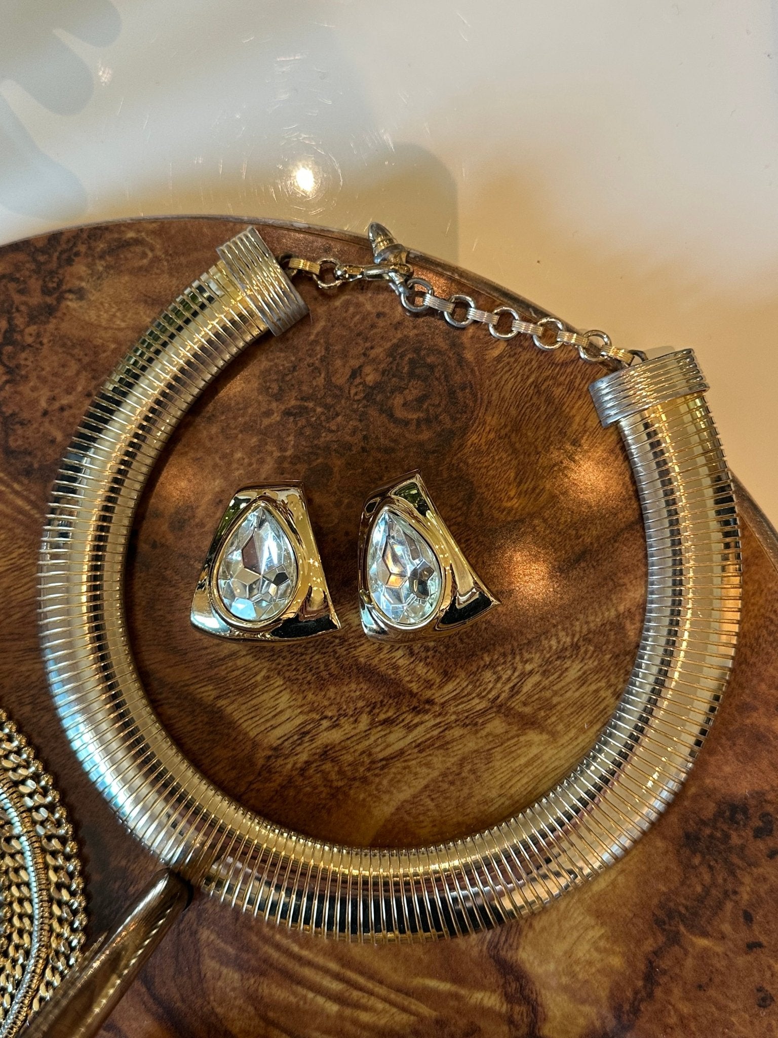 Vintage Braided Gold Collar - harris boulevard
